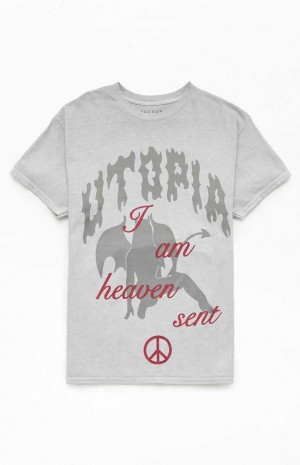 T-shirt PacSun Utopia Hombre CEMENT | TSZXH0182