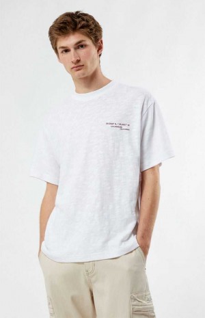 T-shirt PacSun White Local Knit Hombre Blancas | EXURH9582