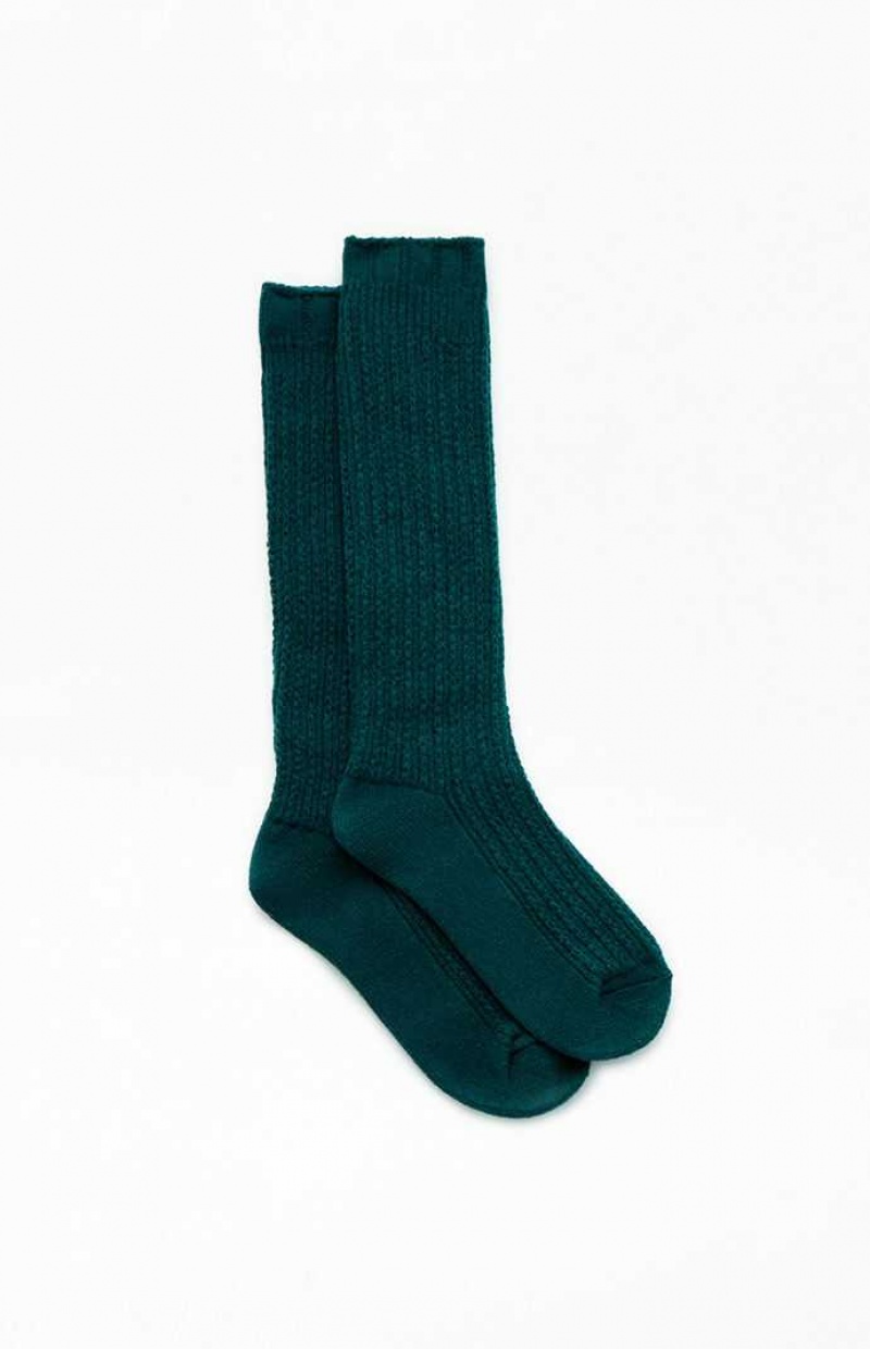 Calcetines PacSun Cozy Slouchy Crew Mujer Verde | GTDQK8341