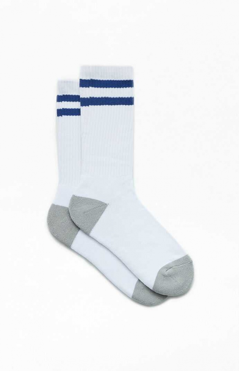 Calcetines PacSun Eco Gym Stripe Crew Hombre Azul Marino | GNLYS3840