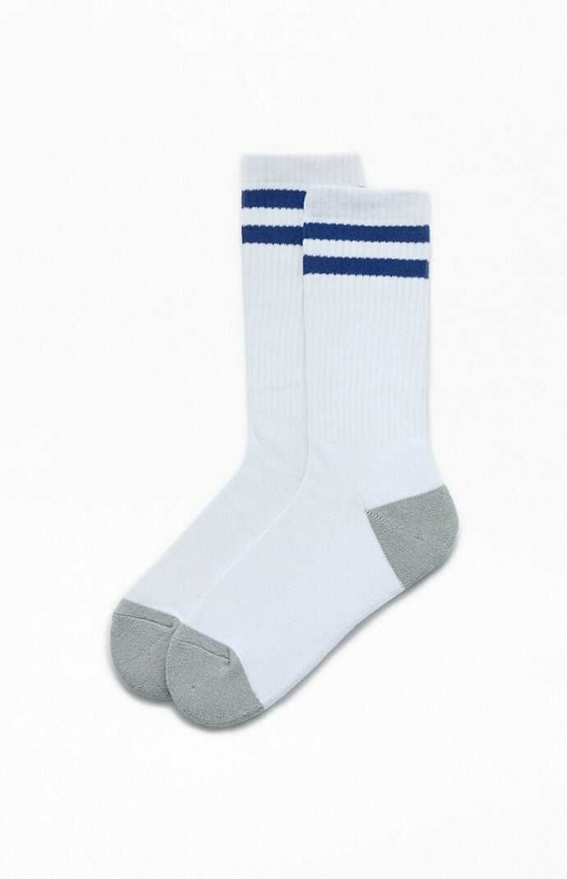 Calcetines PacSun Eco Gym Stripe Crew Hombre Azul Marino | GNLYS3840