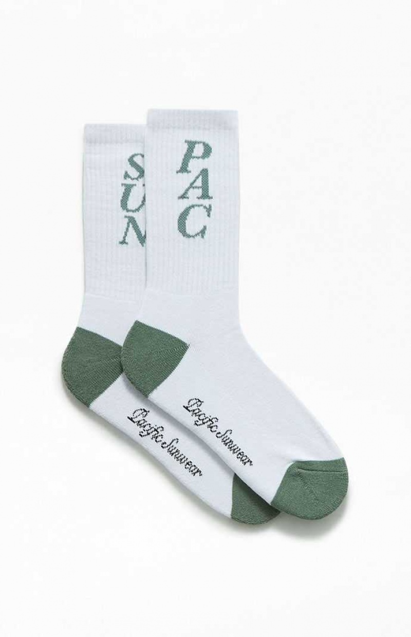 Calcetines PacSun Eco Pacific Sunwear Crew Hombre Verde | WSVQU1279