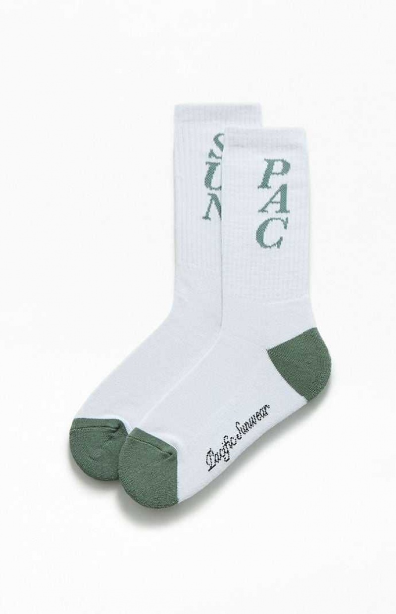 Calcetines PacSun Eco Pacific Sunwear Crew Hombre Verde | WSVQU1279