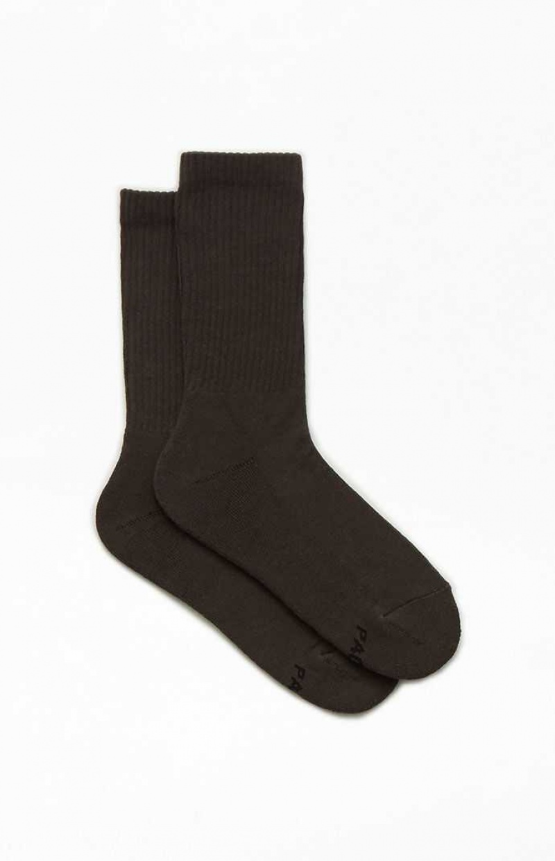 Calcetines PacSun Eco Washed Crew Hombre Negras | SDVFB7821