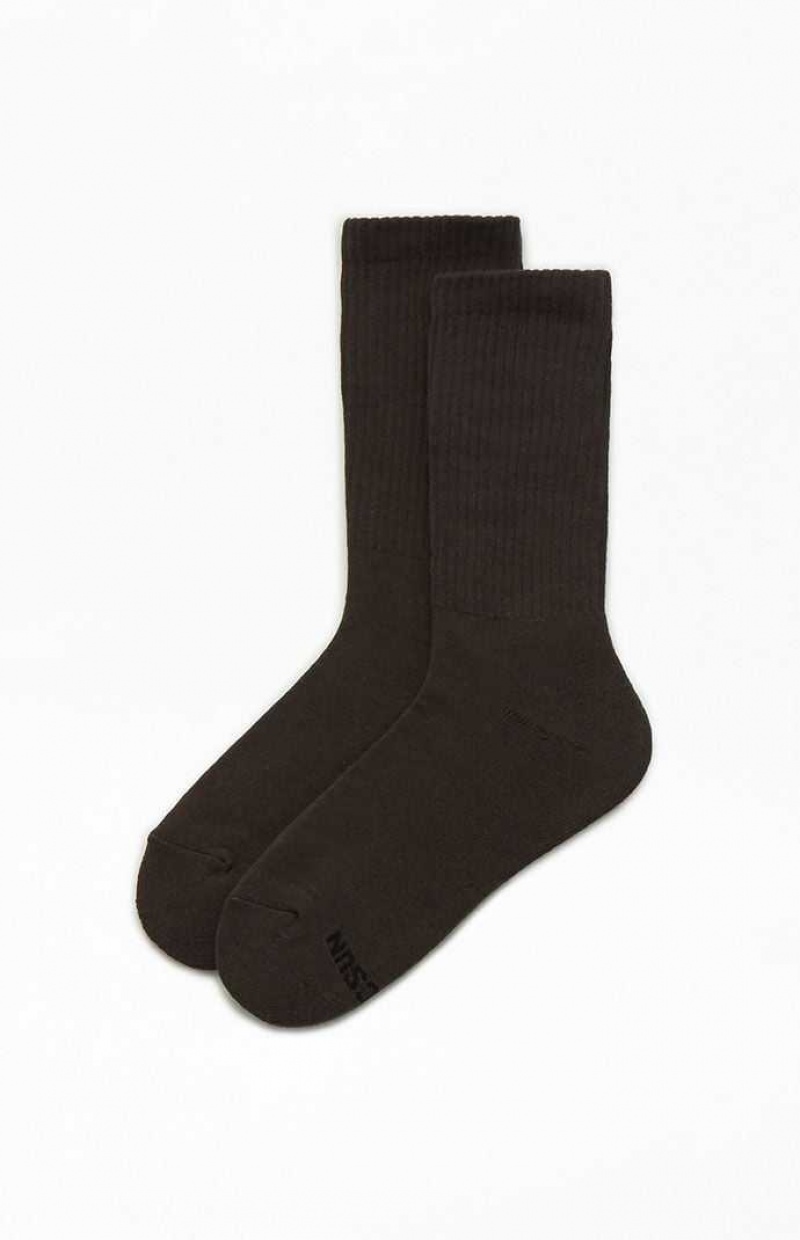 Calcetines PacSun Eco Washed Crew Hombre Negras | SDVFB7821