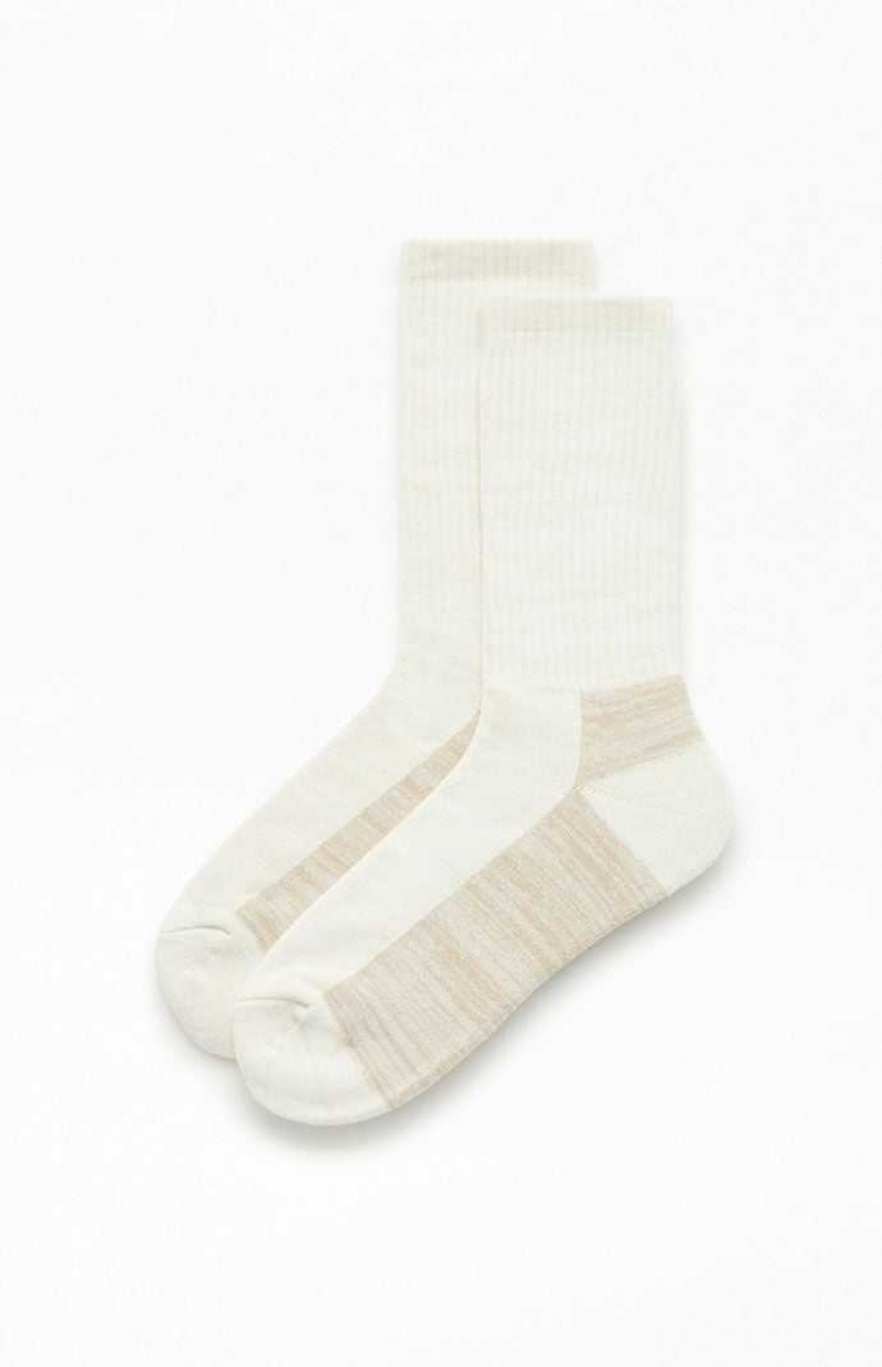 Calcetines PacSun Melange Crew Hombre Creme | POTJI7321