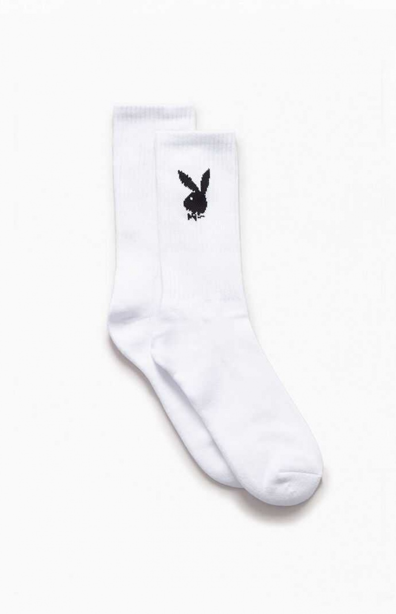 Calcetines PacSun Playboy By Crew Hombre Blancas Negras | SNYDW8625