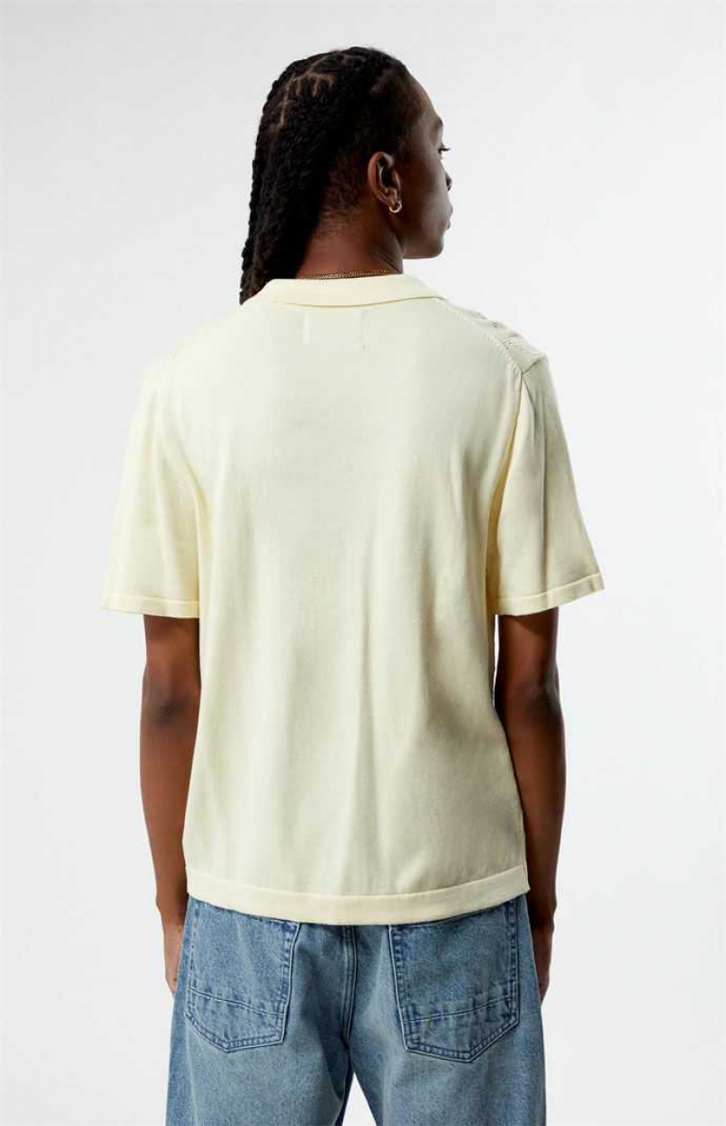 Camisas PacSun Cream Pattern Knit Hombre Creme | PLOXN5170