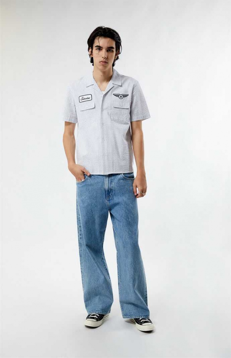 Camisas PacSun Mechanic Camp Hombre Blancas | EDVBO9173