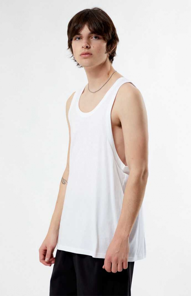 Camiseta sin Manga PacSun PS Basics Eco Sage Hombre Blancas | AZIRC5710