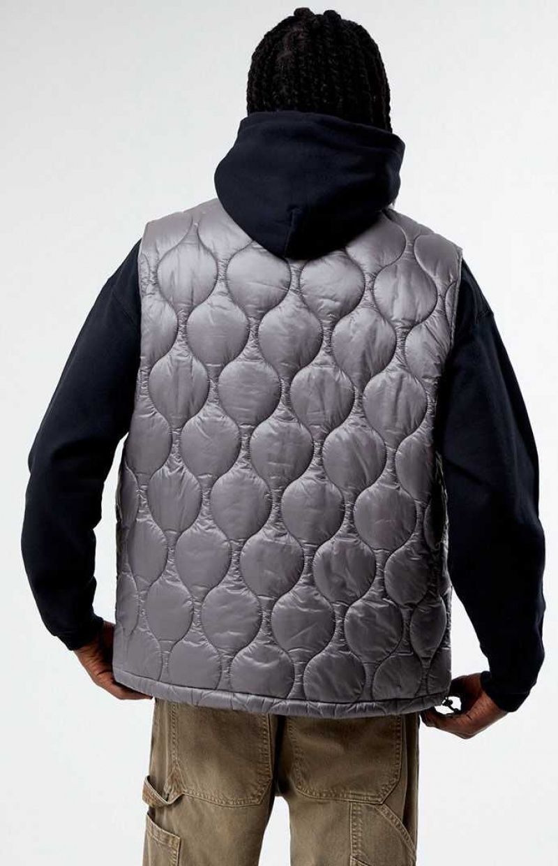 Chaquetas PacSun Gray Acolchado Hombre Gris | BIRAG5421