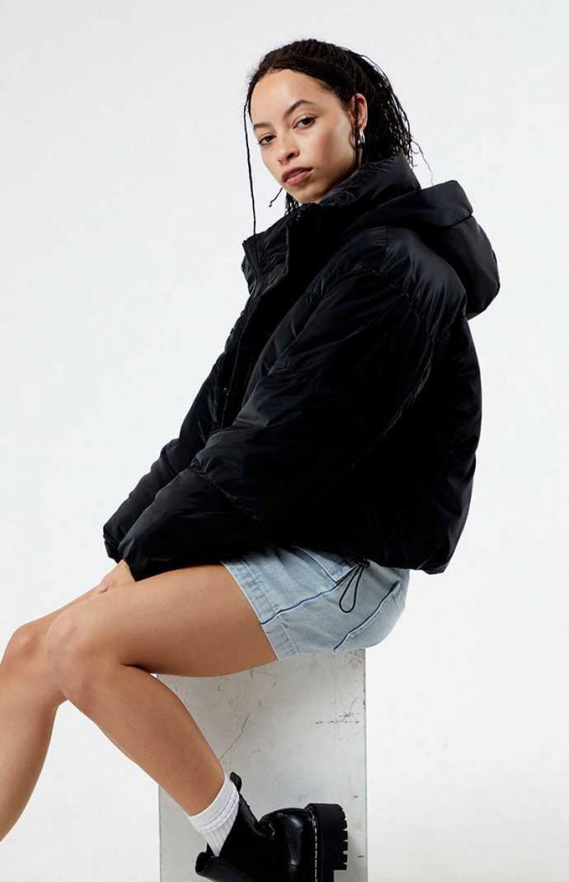 Chaquetas PacSun Puffer Mujer Negras | XRTIY2670