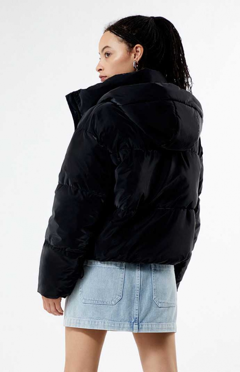 Chaquetas PacSun Puffer Mujer Negras | XRTIY2670