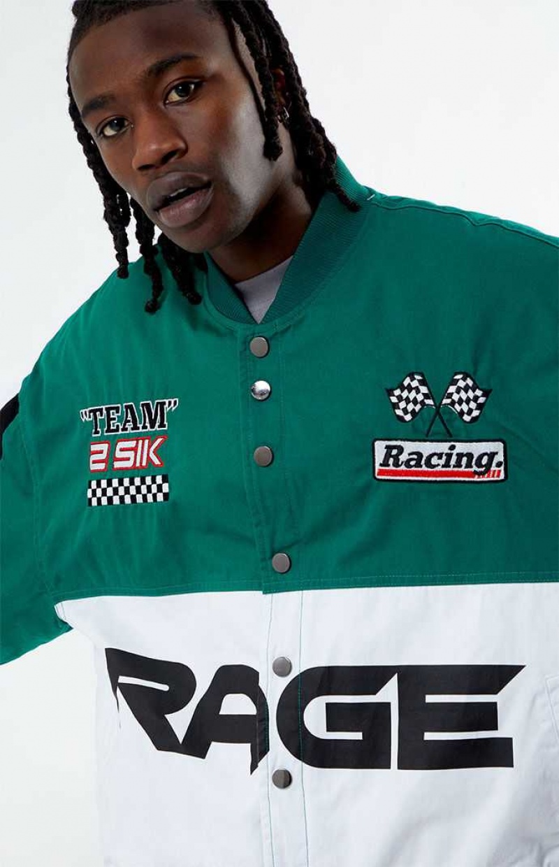 Chaquetas PacSun Rage Carreras Hombre Verde | TDUPY0817