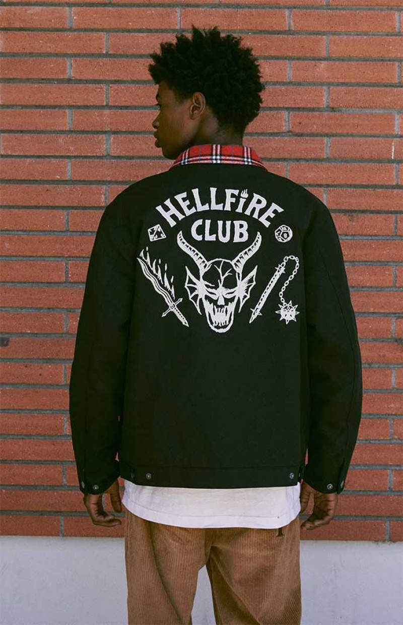 Chaquetas PacSun Stranger Things x Hellfire Club Hombre | WVNDL3491