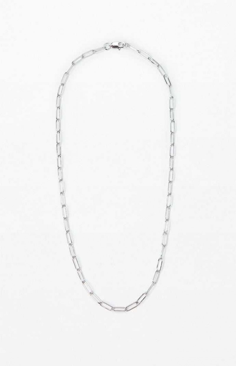 Collar PacSun Paperclip Chain Hombre Plateadas | OQGDH8315