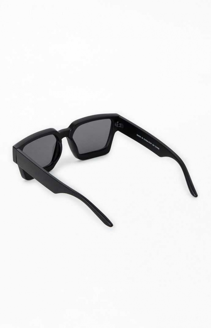 Gafas de Sol PacSun Black Square Frame Hombre Negras | KWRHE4758