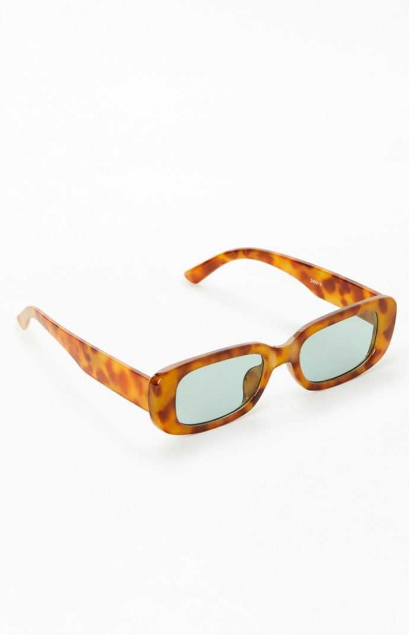 Gafas de Sol PacSun Brown Plástica Square Mujer Marrones | SOEDH5087