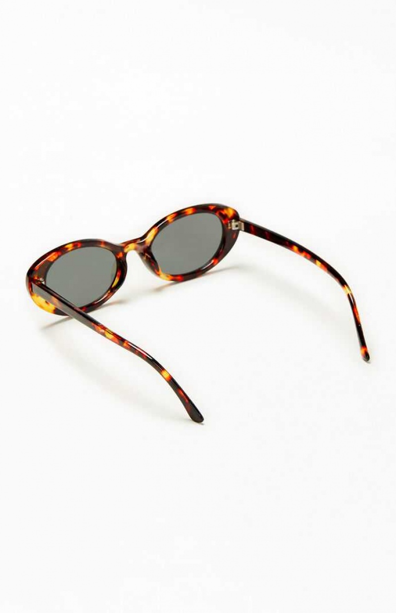 Gafas de Sol PacSun Cat Eye Frame Hombre Negras Rojas | DQTXH5937