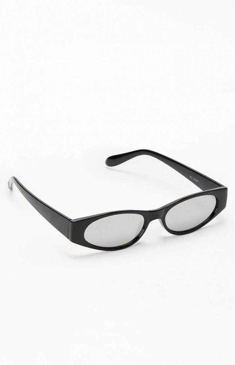 Gafas de Sol PacSun Low Profile Frame Hombre Negras Plateadas | GOURS4685