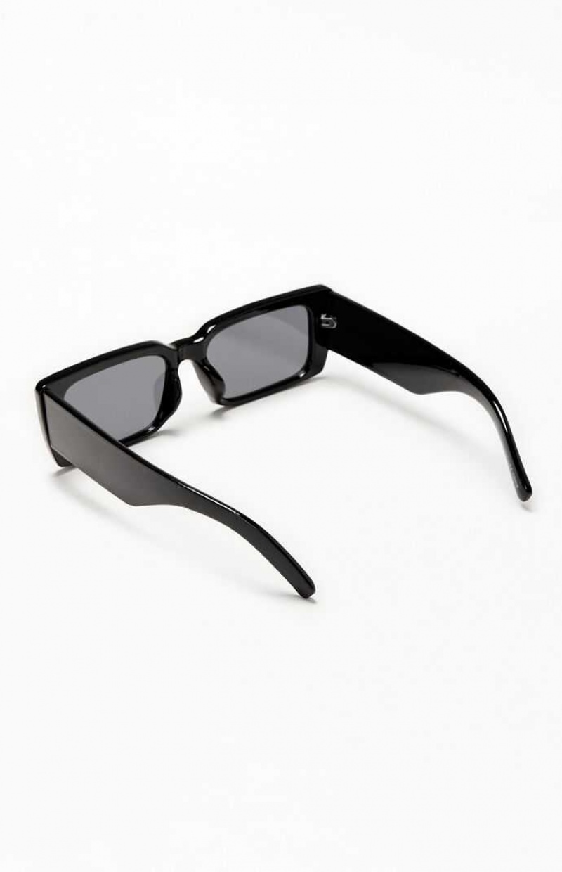 Gafas de Sol PacSun Rectangle Low Profile Hombre Negras | LFXRC9387