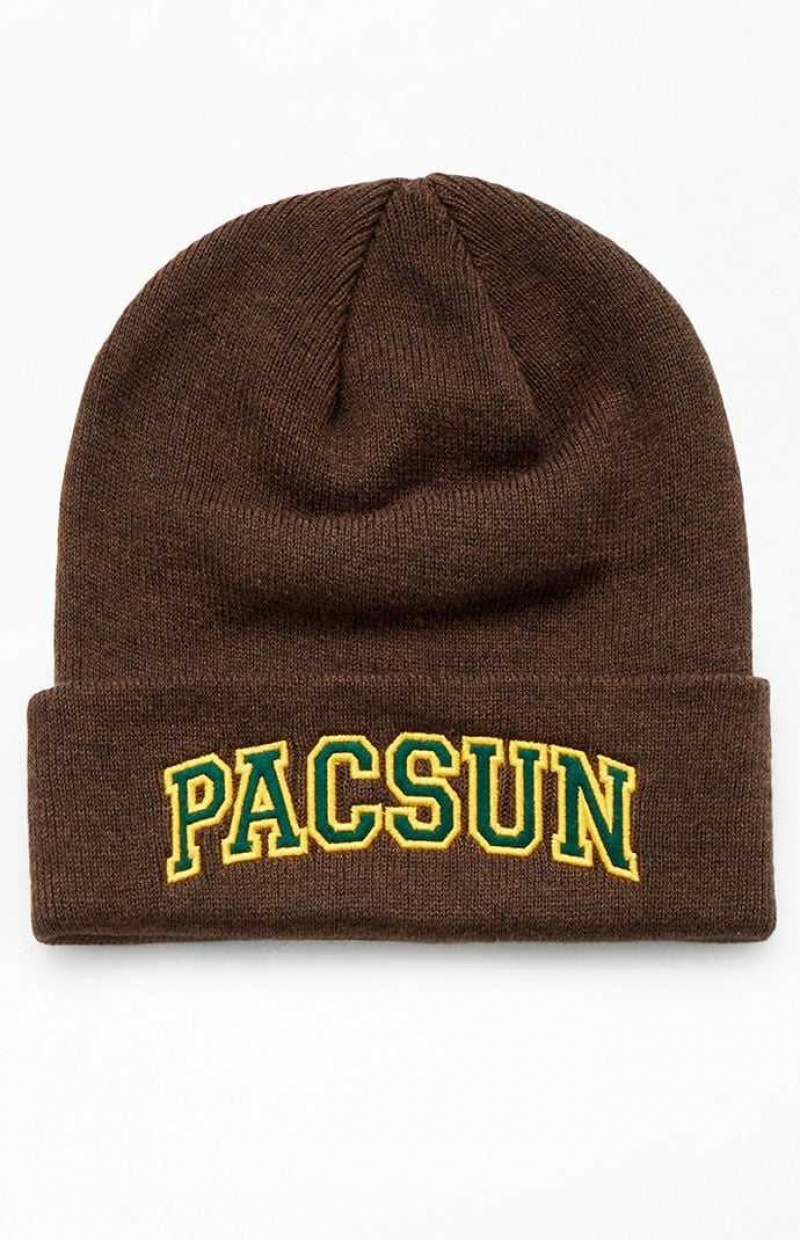 Gorro PacSun Arch Logo Hombre Gris | PSCOX7329