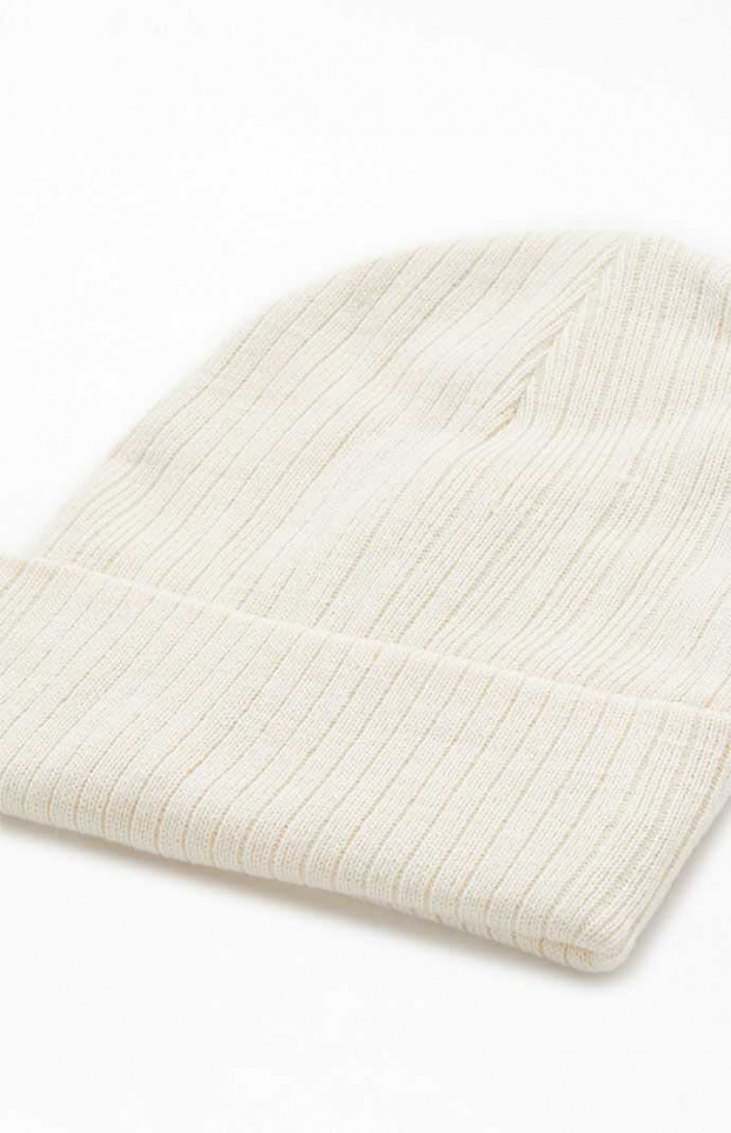 Gorro PacSun Basic Mujer Creme | WCBJD1250