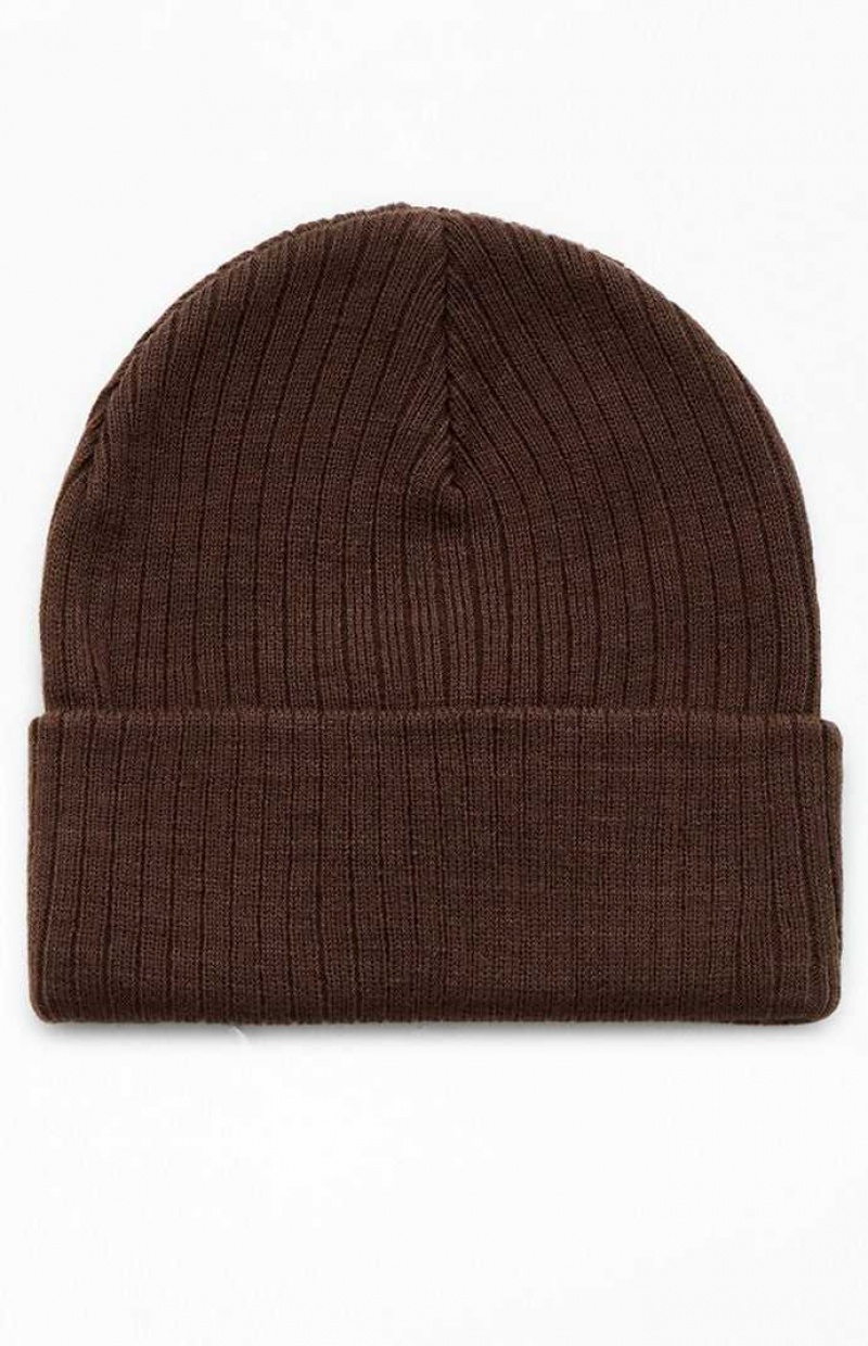 Gorro PacSun Basic Mujer Marrones | IGUKL6302