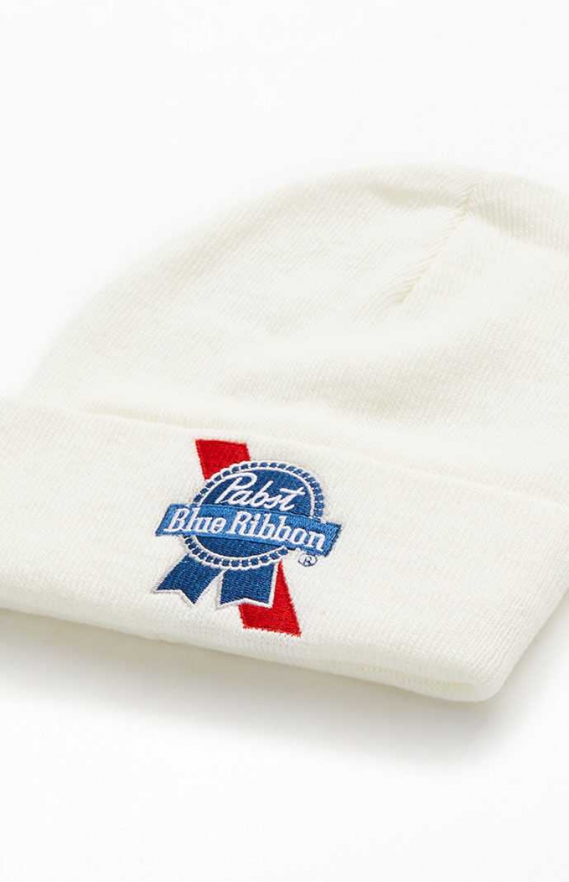 Gorro PacSun Pabst Blue Ribbon Mujer Blancas | HGAVL8730