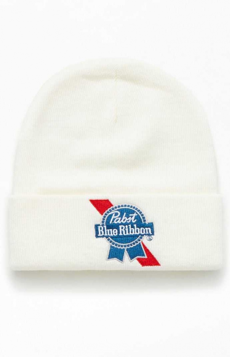 Gorro PacSun Pabst Blue Ribbon Mujer Blancas | HGAVL8730