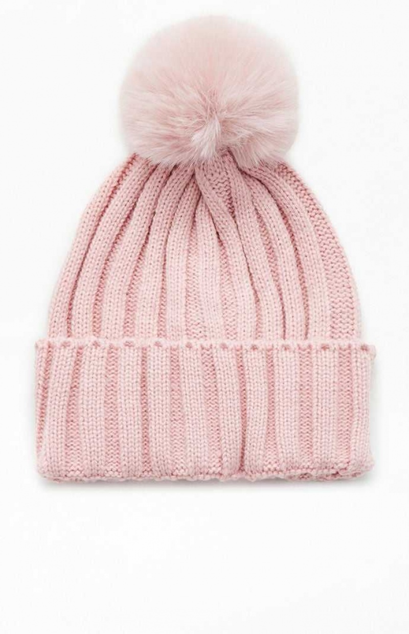 Gorro PacSun Pom Pom Mujer Moradas | EPJFM9640