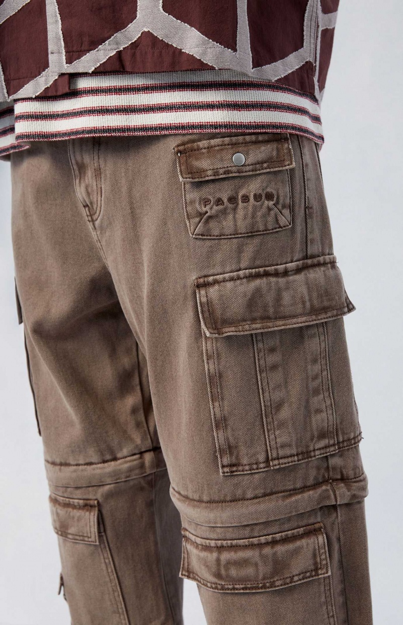 Jeans PacSun Brown gy Zip-Off Cargo Hombre Marrones | AOUYJ6573