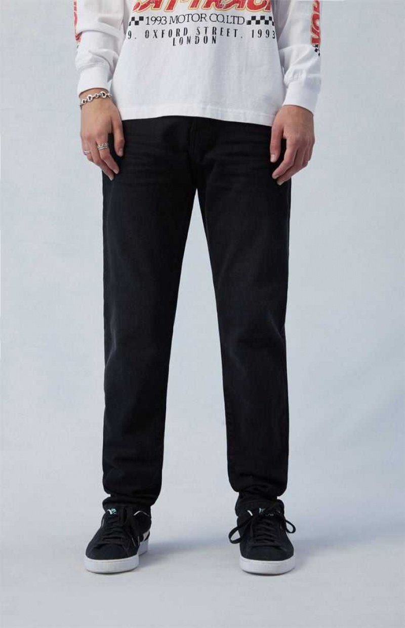 Jeans PacSun Comodidad Stretch Black Atléticos Slim Hombre Negras | SHGUN0284