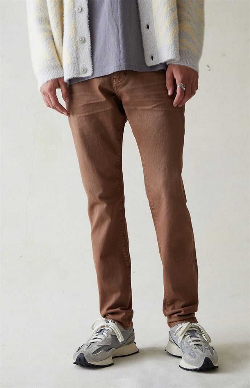 Jeans PacSun Comodidad Stretch Brown Slim Hombre Marrones | PICRJ8926