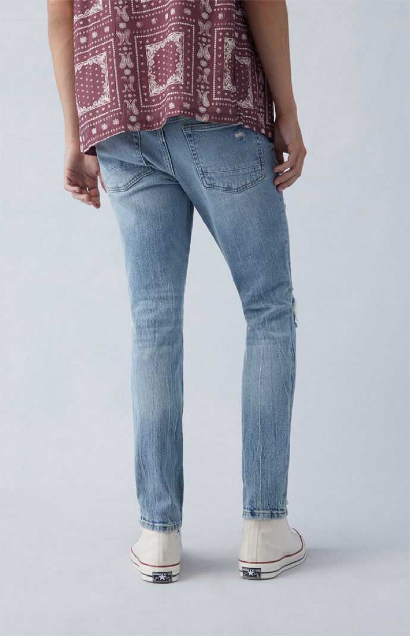 Jeans PacSun Comodidad Stretch Indigo Flaco Hombre Indigo | JLPNQ3254