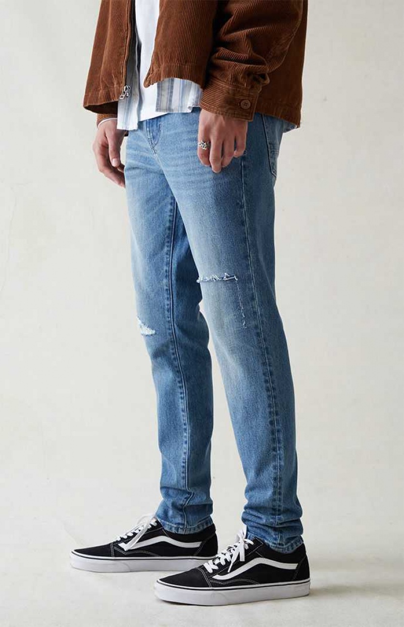 Jeans PacSun Comodidad Stretch Indigo Flaco Hombre Indigo | LWBNH9380