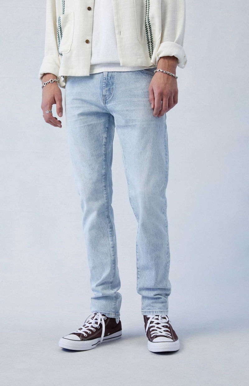 Jeans PacSun Eco Comodidad Stretch Light Indigo Slim Hombre Indigo Claro | RSLTJ3047