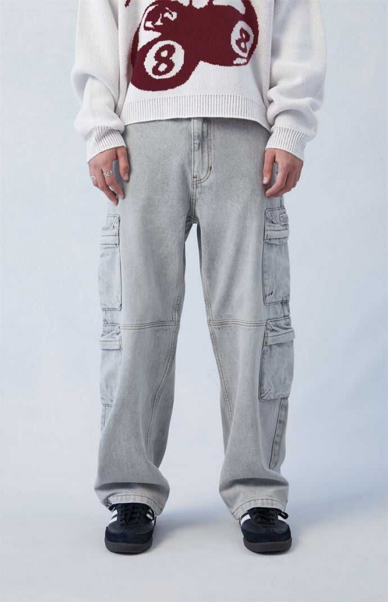 Jeans PacSun Eco Gray gy Cargo Hombre Gris | MUZVF1637