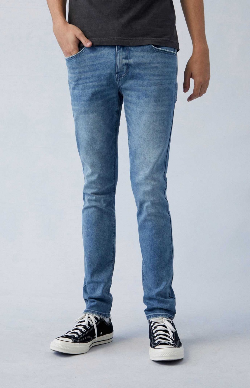 Jeans PacSun Eco High Stretch Indigo Flaco Hombre Indigo | HJYFZ4685