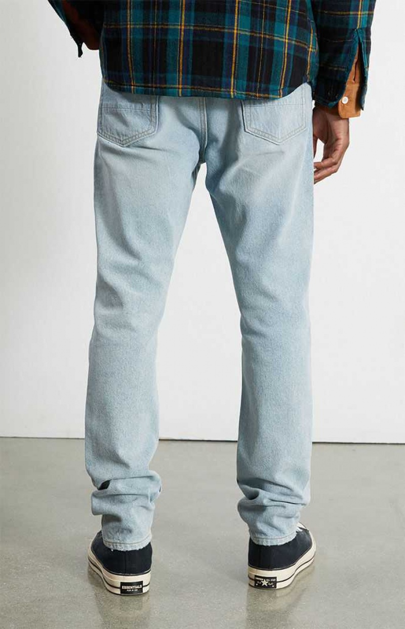 Jeans PacSun Eco Light Wash Slim Taper Rigid Hombre Indigo Claro | ZGANX4039