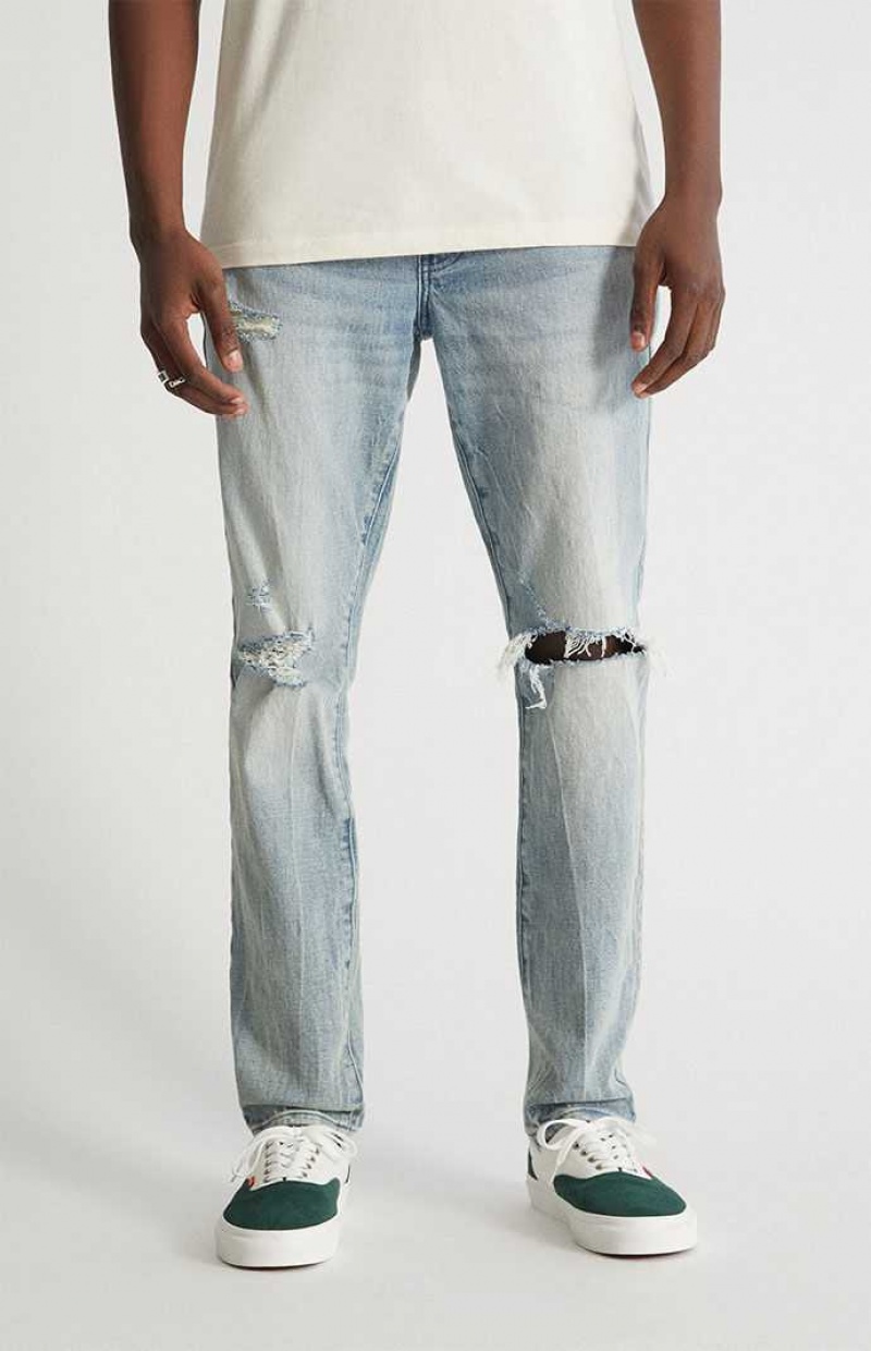 Jeans PacSun Flaco Comodidad Distressed Hombre SUPER DESTRUCTED | YKNOJ8410