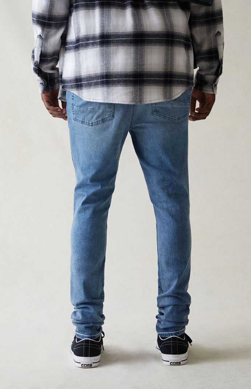 Jeans PacSun High Stretch Indigo Stacked Flaco Hombre Indigo | DCUGQ5340