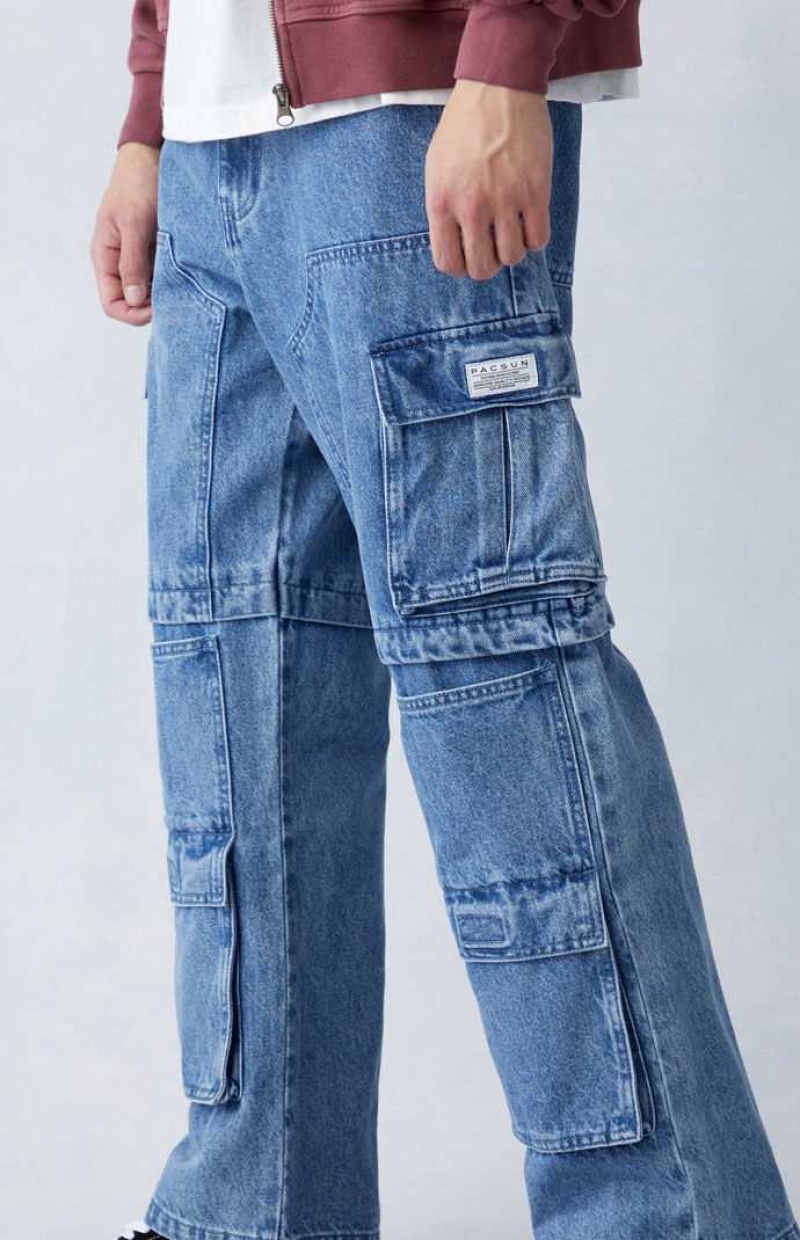 Jeans PacSun Indigo gy Cargo Hombre Indigo | VBPSC7680