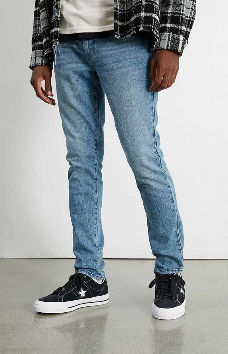 Jeans PacSun Medium Indigo Flaco Comodidad Stretch Hombre Indigo | SXJTW9583