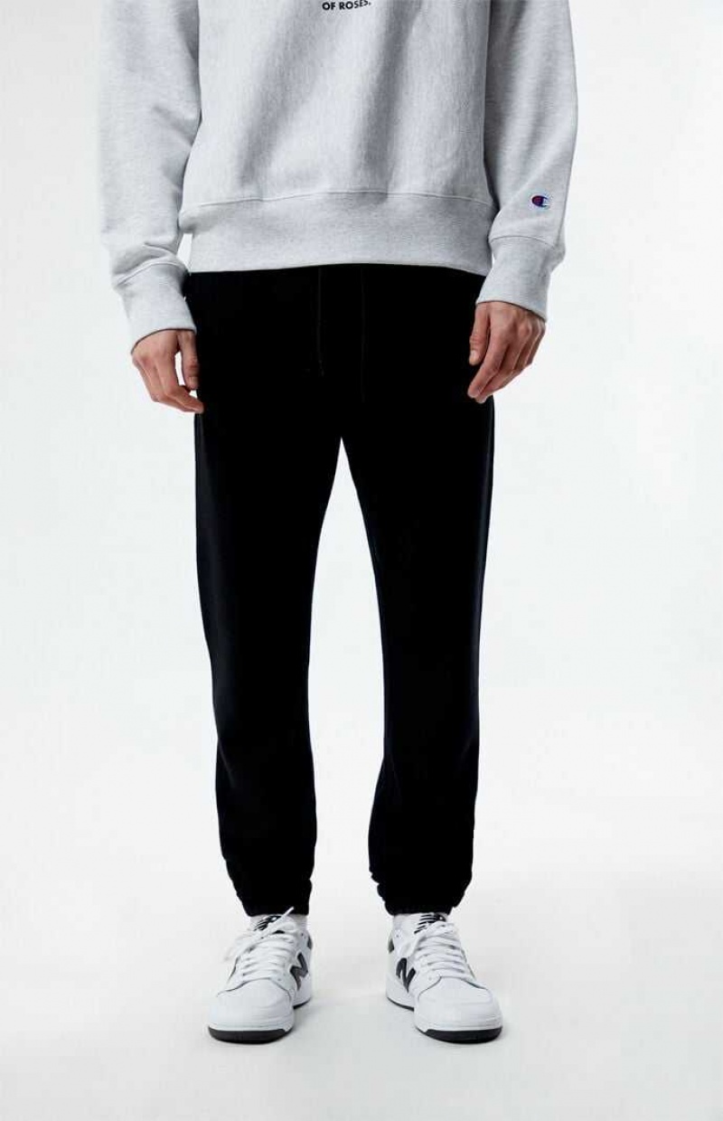 Pantalon Deportivo PacSun Fleece Jogger Hombre Negras | GZJMQ2634