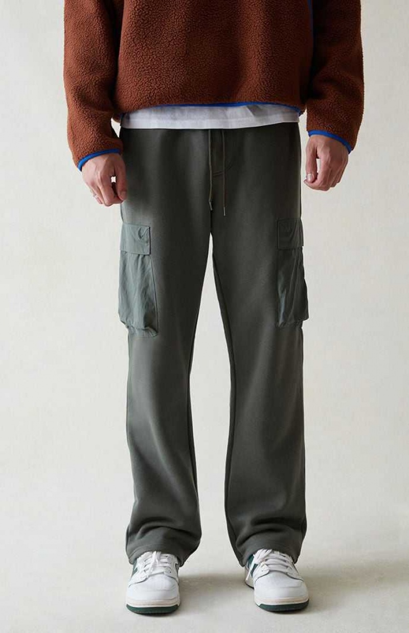 Pantalon Deportivo PacSun Olive Cargo Hombre Verde Oliva | KNYFT9431