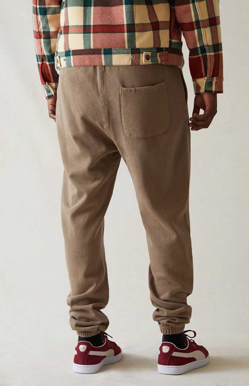 Pantalon Deportivo PacSun Washed Tan Hombre Marrones | KOMHV7532