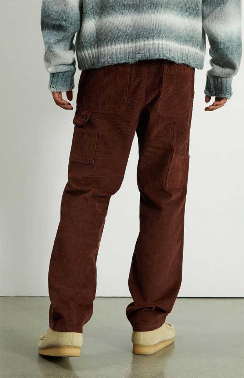 Pantalon PacSun Brown Corduroy Drawstring Carpenter Hombre Marrones | XHESA0341