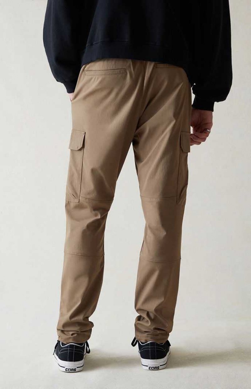 Pantalon PacSun Brown Performance Atléticos Slim Cargo Hombre Marrones | UQFBO0194