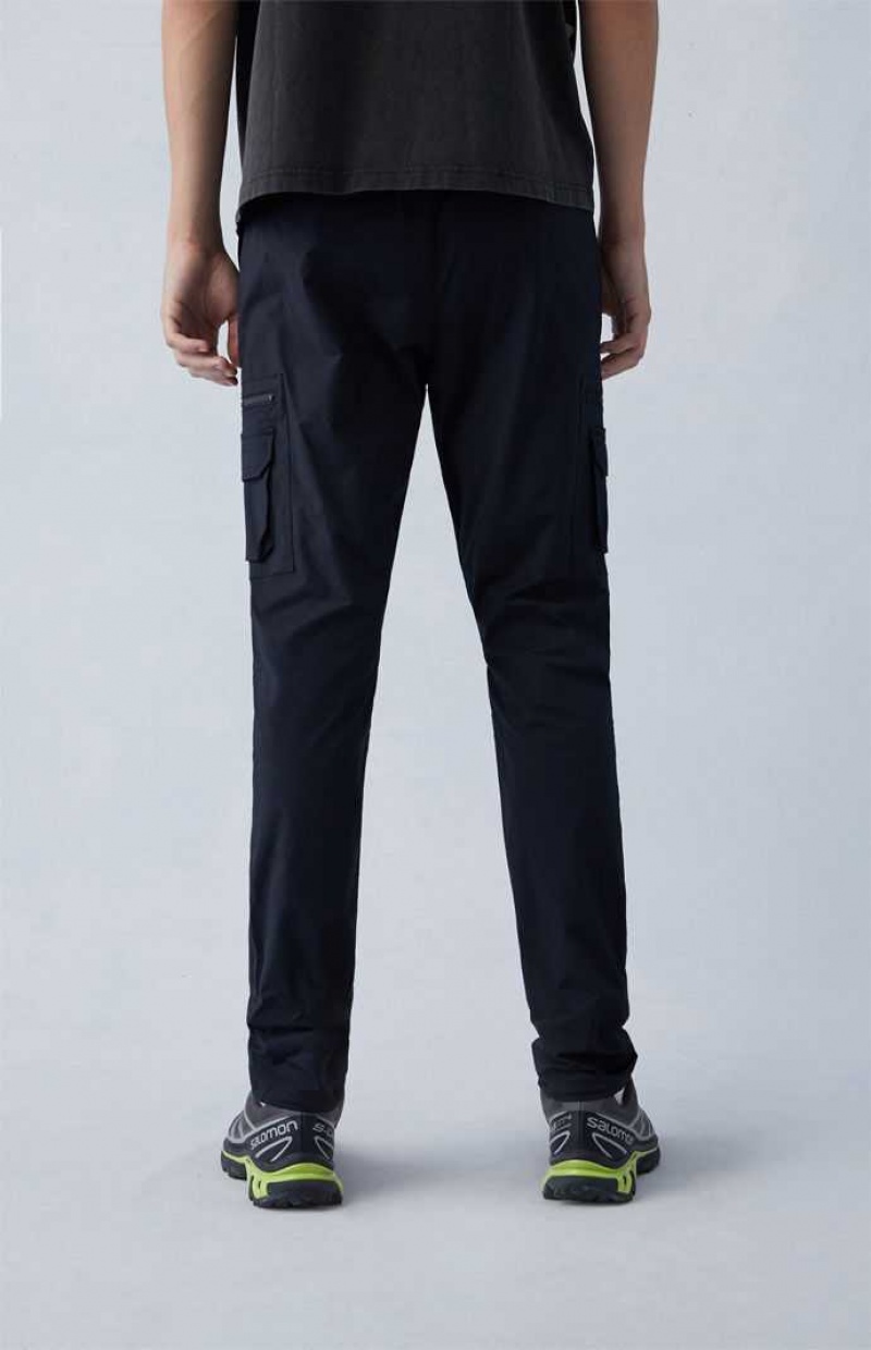 Pantalon PacSun Eco Stretch Black Slim Cargo Hombre Negras | BAXVF4327